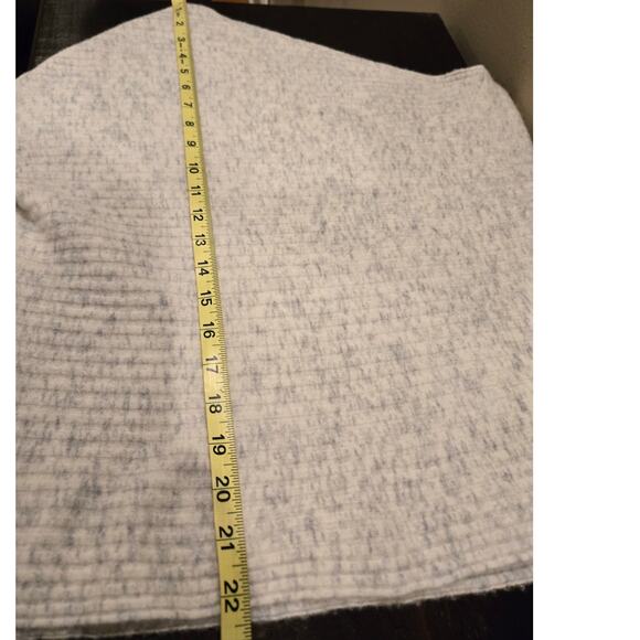 Bailey 44 Slope Merino Wool Off-Shoulder Ribbed Sweater Heather Gray Cream XS - Picture 12 of 12